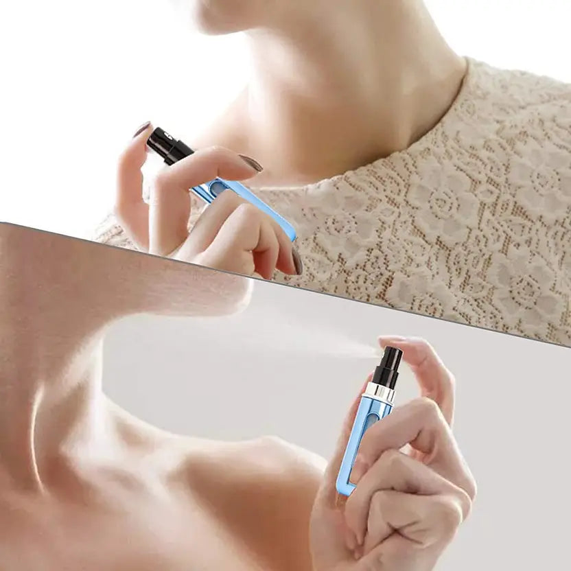 Portable Mini Refillable Perfume Empty Spray Bottle,4 Pcs Pack of 5ml Refillable Perfume Spray,Multicolor Perfume Spray, Scent Pump Case,for Traveling and Outgoing