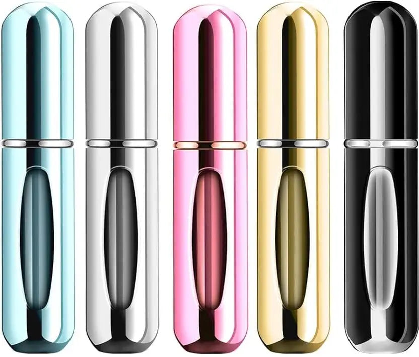 Portable Mini Refillable Perfume Empty Spray Bottle,4 Pcs Pack of 5ml Refillable Perfume Spray,Multicolor Perfume Spray, Scent Pump Case,for Traveling and Outgoing